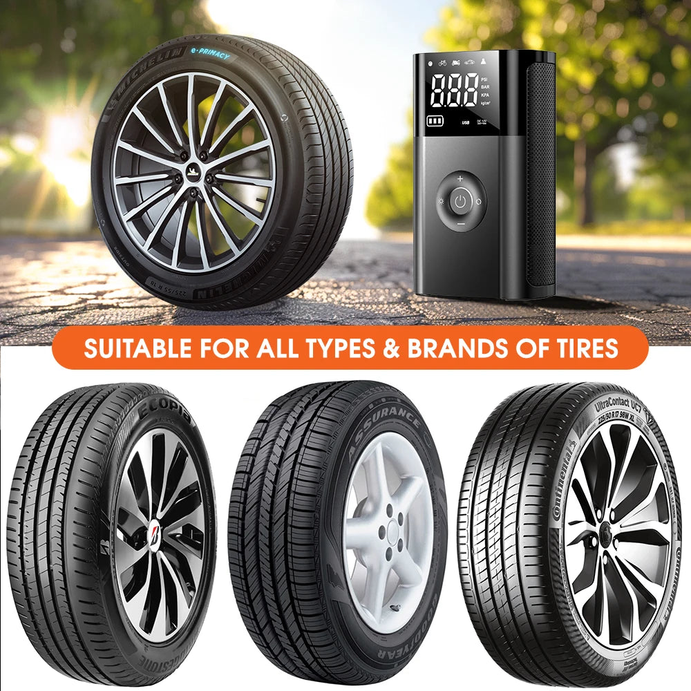 Carsun Digital Display Digital Car Tire Inflatable Pump Portable Electric Wireless Smart Car Inflatable Pump