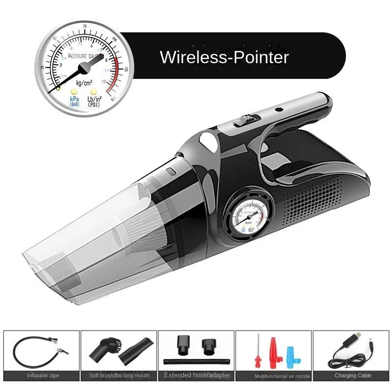 5000PA Wireless Car Vacuum Cleaner Handheld Auto Vacuum Home Car Dual Use Mini Vacuum Cleaner Inflatable Lighting Multifunction
