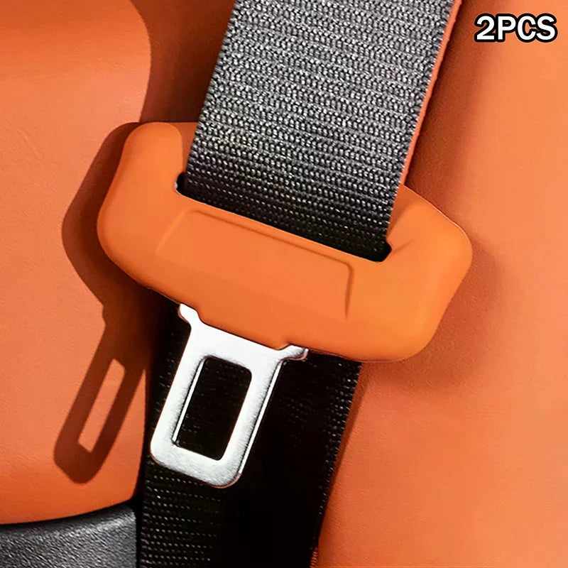 2-Pack SUV Sedan Seat Belt Buckle Covers, Scratch Proof Rubber Car Safety Belt Protectors