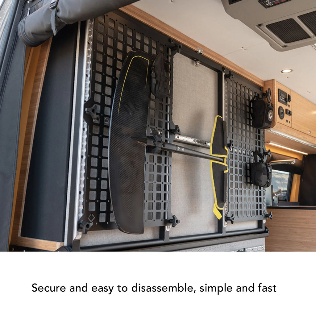 Truck Bed Panel Aluminum Use with L Rails Cargo Storage Organizer Tools Rack for Sedans SUVs Pickups Trucks RVs Trailers