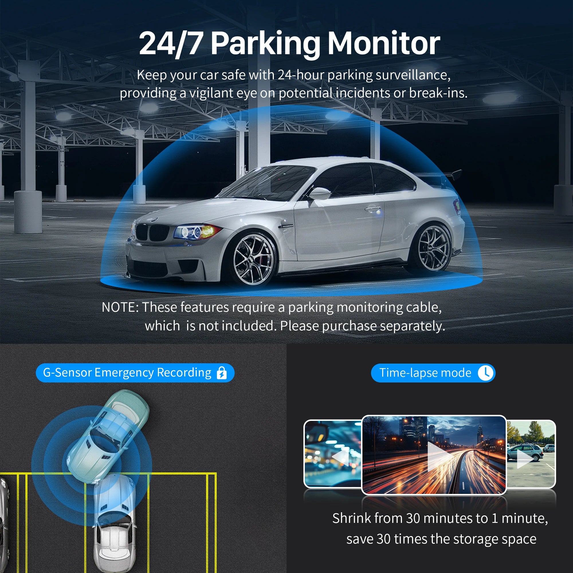 Dash cam KAWA D6 3K Video Recorder Car Dash Camera for AUTO, Car DVR Voice Control,Night Vision Dashcam  Upgrade