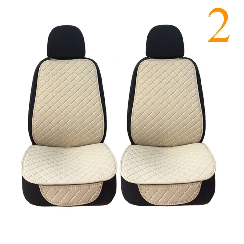 Car Seat Cover Accesorries Flax Summer Protect Cushion Protector Front Rear Full Set Vehicle Supplies Auto Interior Universal