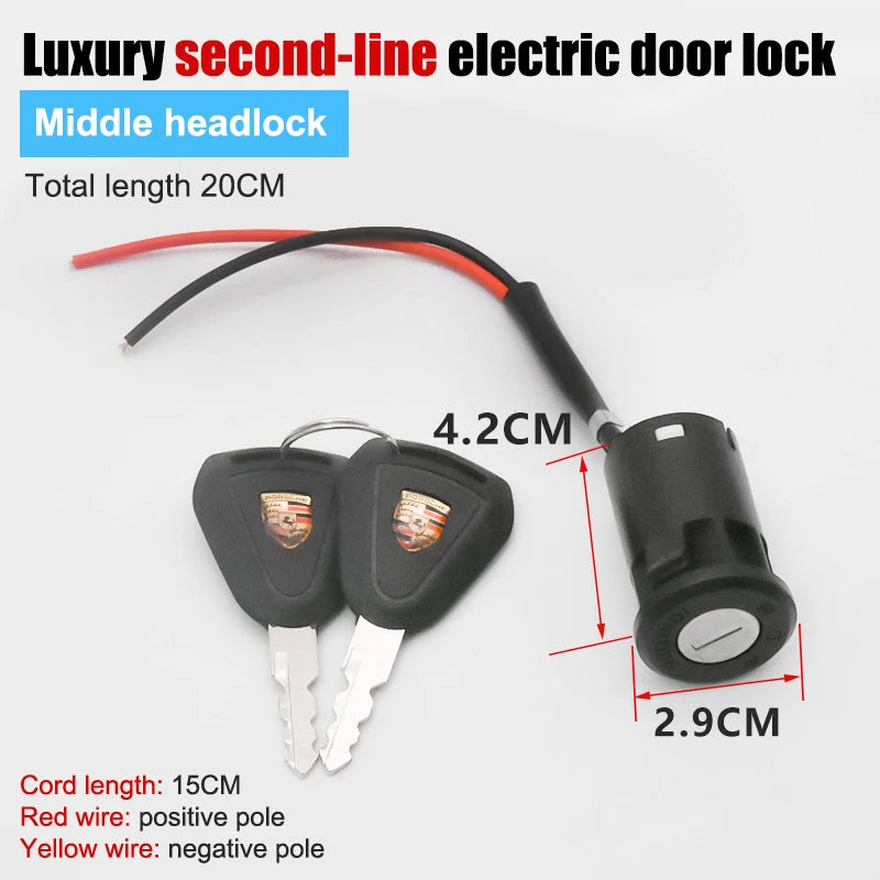 Llave de encendido para bicicleta eléctrica, cerradura de encendido portátil para scooter eléctrico, componentes de bicicleta eléctrica