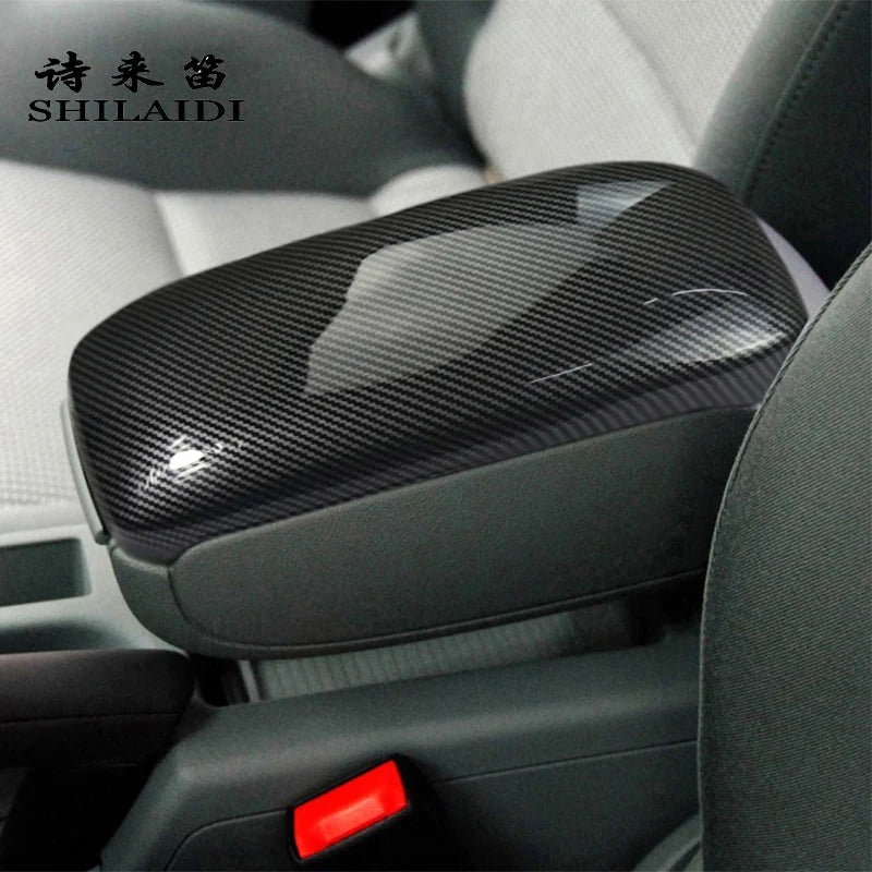 Car Center Console Armrest Storage Box Decoration Cover Stickers Trim For Audi A3 8P 2003-2012 Interior Carbon Fiber Accessories