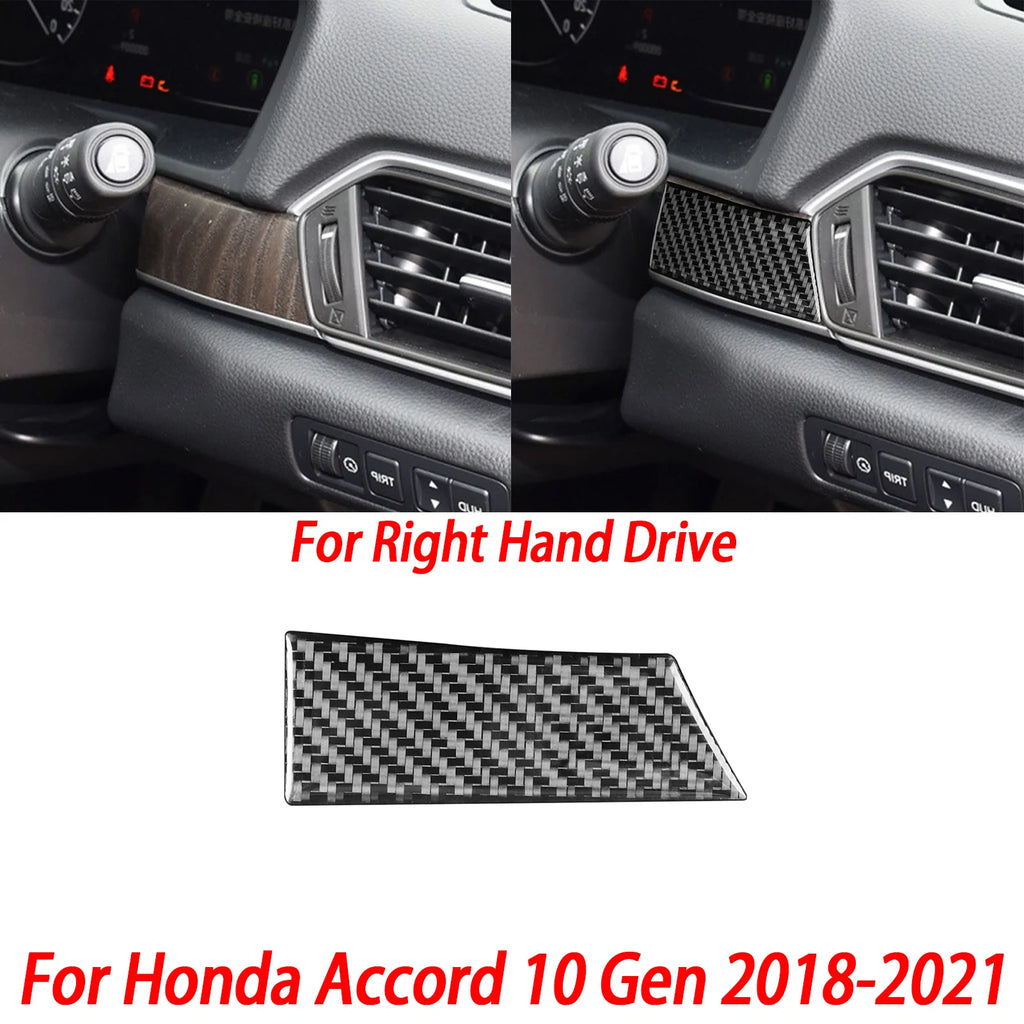 Interior Accessories Steering Wheel Central Armrest Panel Cup Holder For Honda Accord 10th Gen 2008—2021 Carbon Fiber Sticker