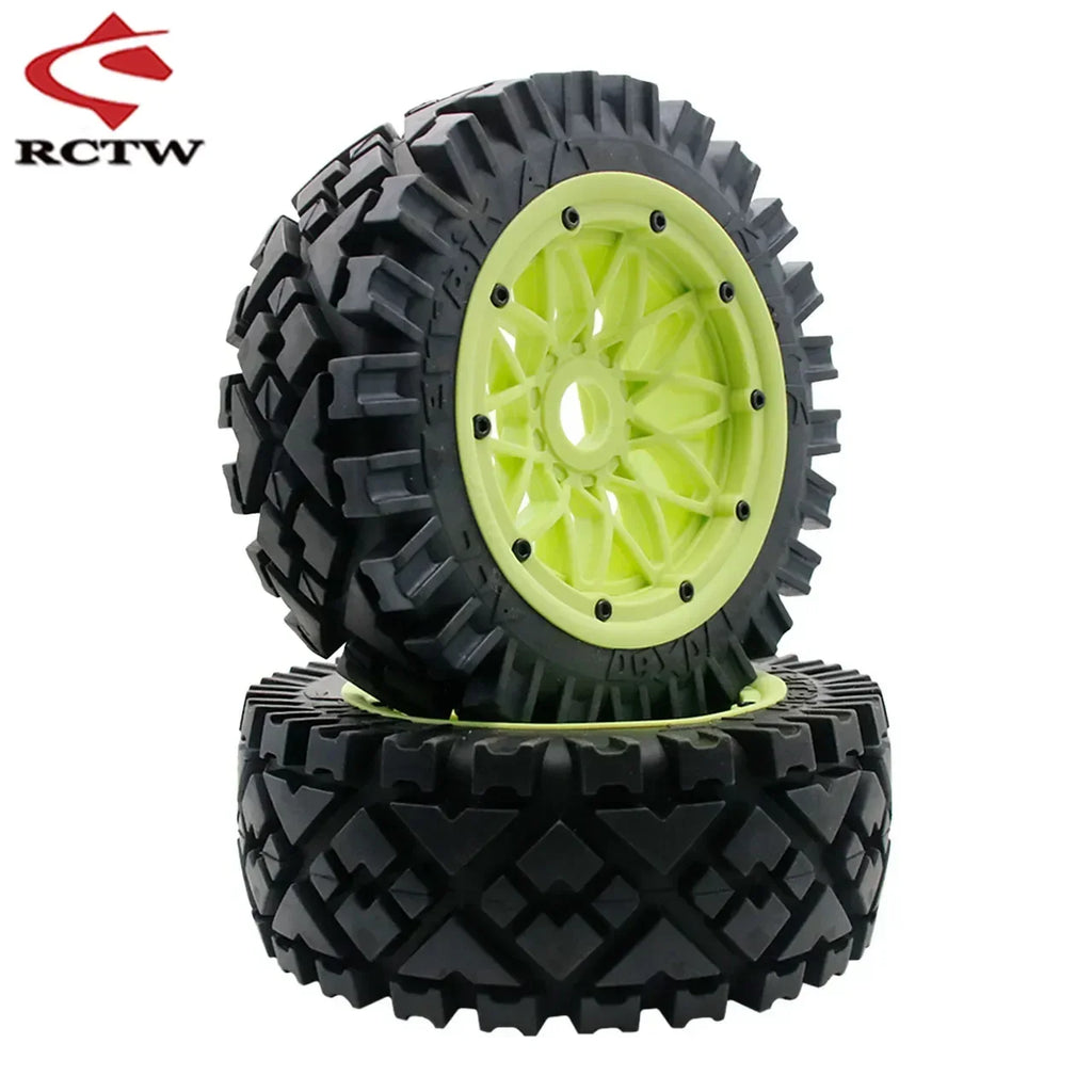 All Terrain Super Wear-resistant Complete Tyre Rear or Front Wheel Tire Set for 1/5 HPI ROFUN ROVAN KM BAJA 5B SS Rc Car Parts