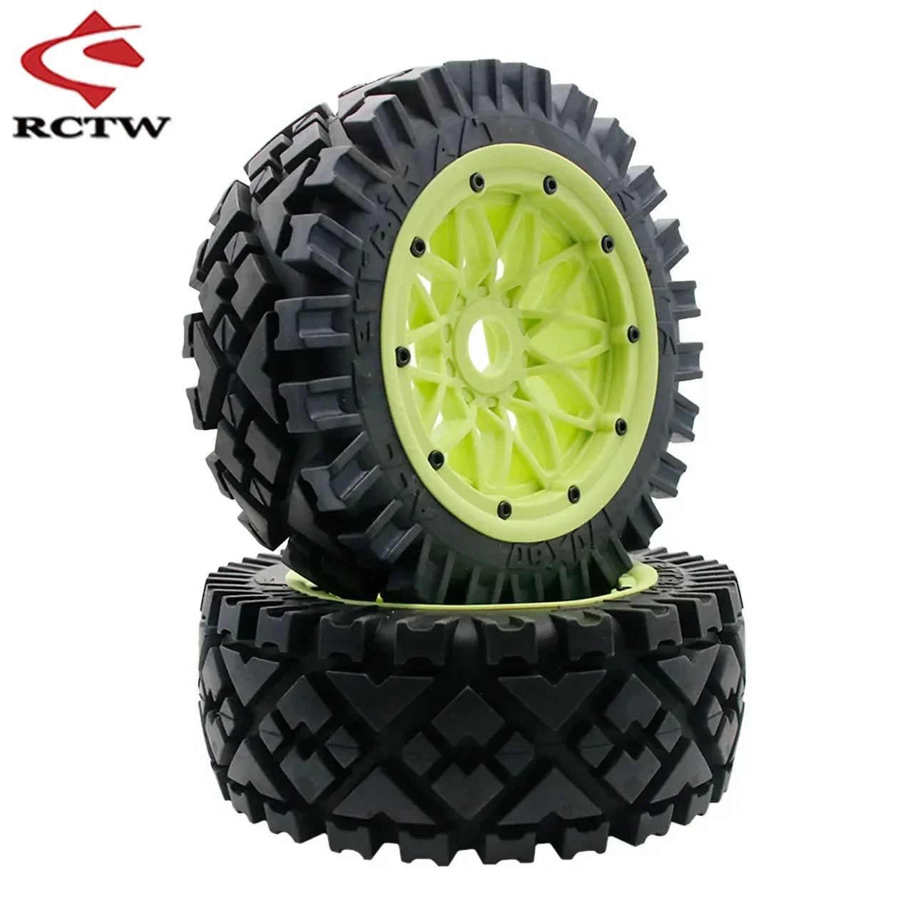 All Terrain Super Wear-resistant Complete Tyre Rear or Front Wheel Tire Set for 1/5 HPI ROFUN ROVAN KM BAJA 5B SS Rc Car Parts