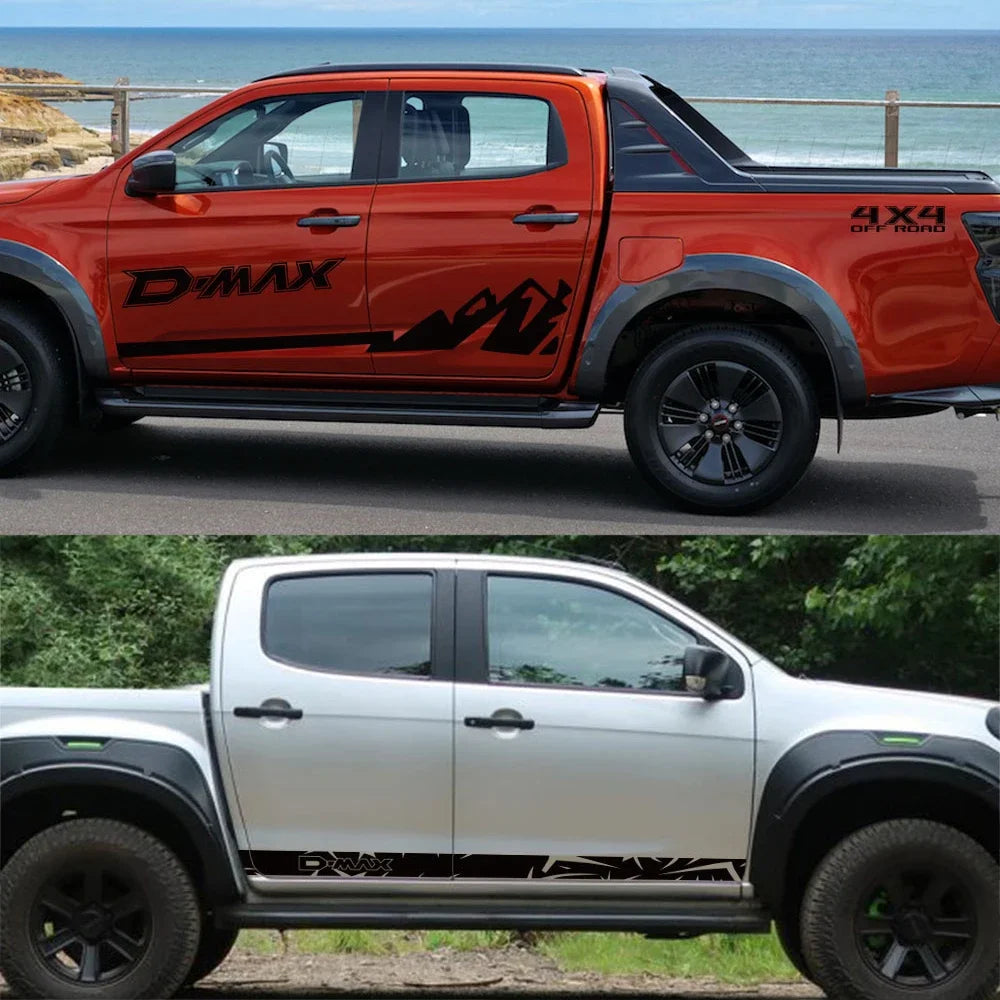 Pickup Body Side Stickers For Isuzu Dmax D Max Truck Hood Car Tailgate Decor Decals Trunk Vinyl Covers Auto Tuning Accessories
