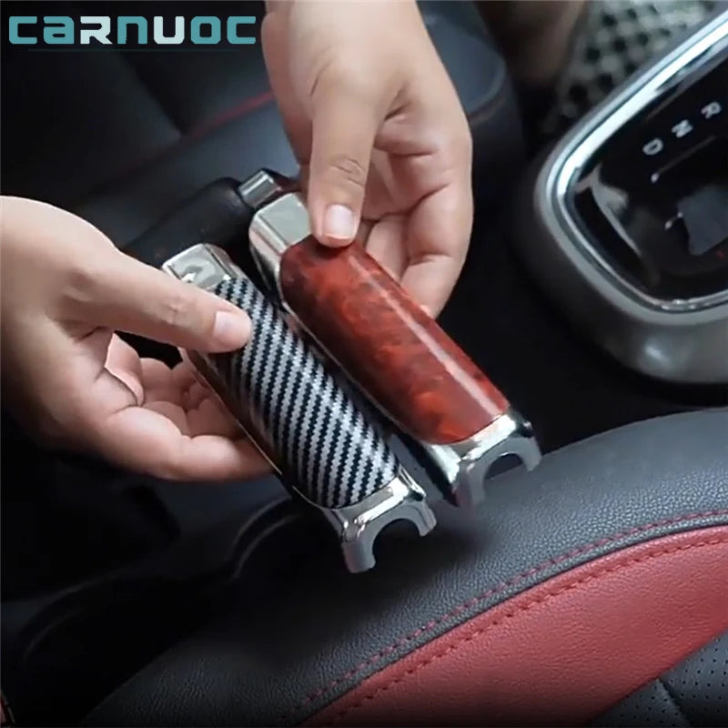 Para Audi A3 S3 8L 8P 8V A4 S4 B5 B6 B7 B8 A5 S5 Cubierta de freno de mano de coche Puños de freno de mano Cubierta protectora de fibra de carbono Freno de estacionamiento