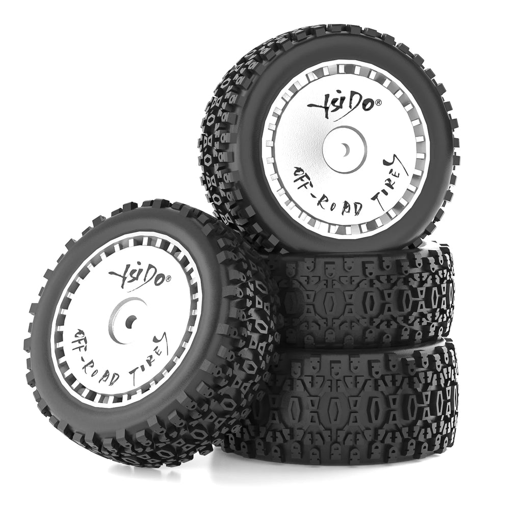 4PCS 72mm Front Rear Skidproof Rubber Wheel Tires 12mm HEX for 1/10 1/12 1/14 Wltoys ZD Racing BX-12 RC Racing Off-Road Car Tyre