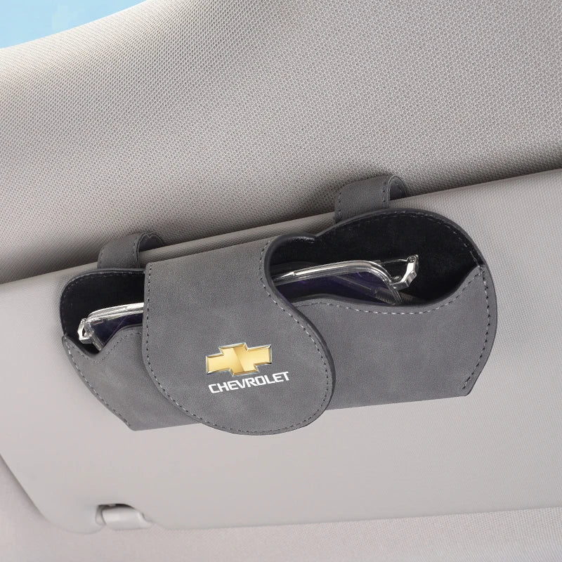 Car Sun Visor Glasses Storage Box Accessories For Chevrolet Equinox Trailblazer Bolt Spark Tahoe Z71 Aveo Impala Lacetti Malibu