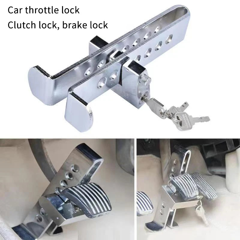 Car Anti-Theft Brake/Clutch Pedal Lock – Compact Safety Device for Automobiles & Motorcycles