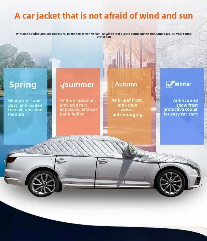 Car Cover Winter Outdoor Protection Accessories External Outdoor Vehicle Supplies Exterior Outside Sunshade Assecories Bedspread