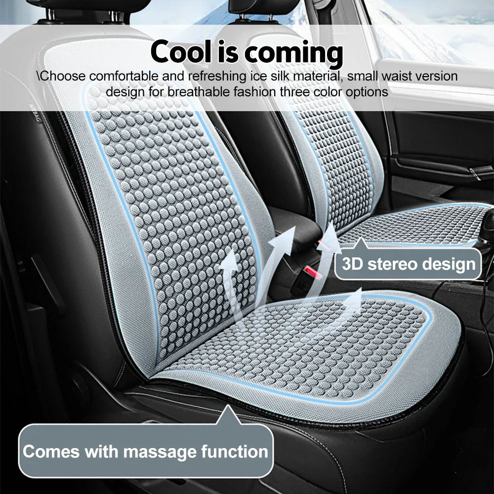 Car Cushion Summer Cool Cushion Ice Silk Seat Cover Car Cushion Seasonal Universal Cool Cushion