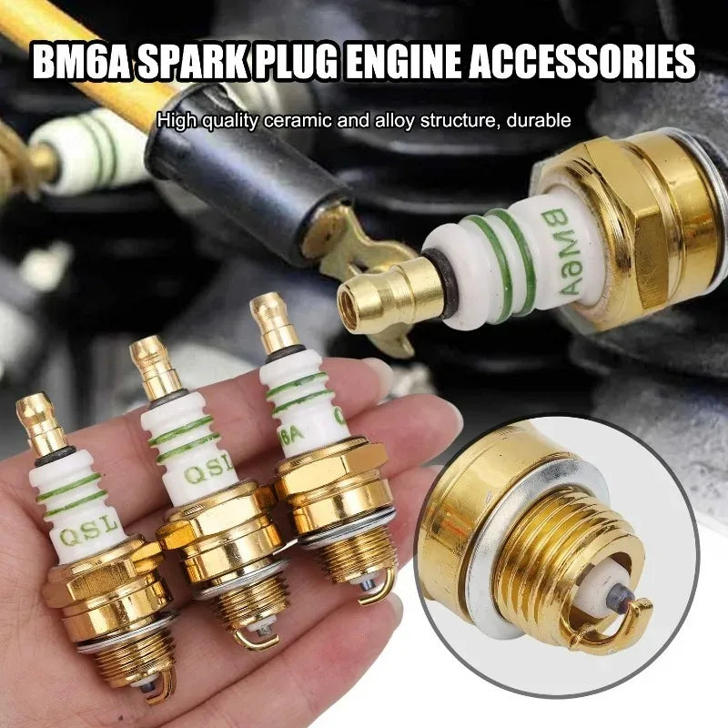 Spark Plug BM6A L7T for 2-Stroke Engine Chainsaw Lawn Mower Brush Cutter Garden Tools Small Engine Spark Plug Replacement Part