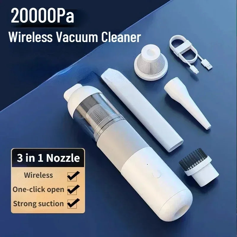 Wireless Car Vacuum Cleaner High Suction Mini Handheld Cyclonic Vacuum Wet Dry Rechargeable for Car Home Office Pet Hair