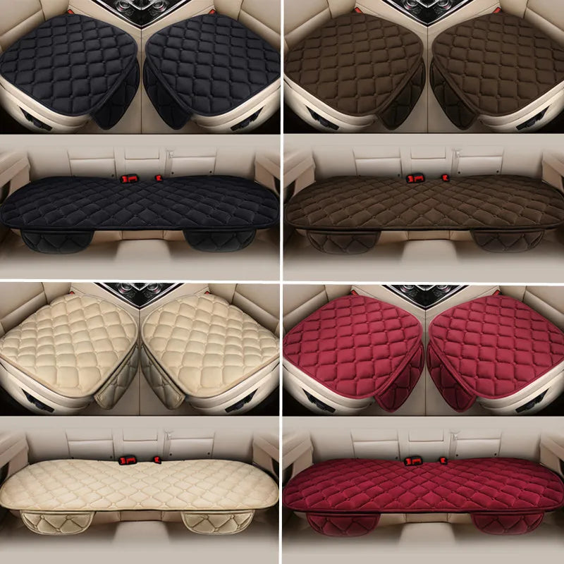 Car Seat Covers Warm Seats Cushion Protector Plush Seat Cover Autumn Winter Universal For Sedan Hatchback SUV Seat Mats