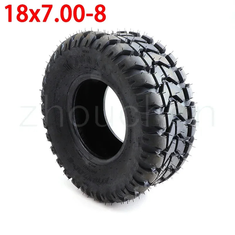 8 Inch ATV Off-road Vacuum Tyre 18x7.00-8 Tubeless Tires Fit For UTV Buggy Golf Cart Electric Sightseeing Car Quad Bike Wheels