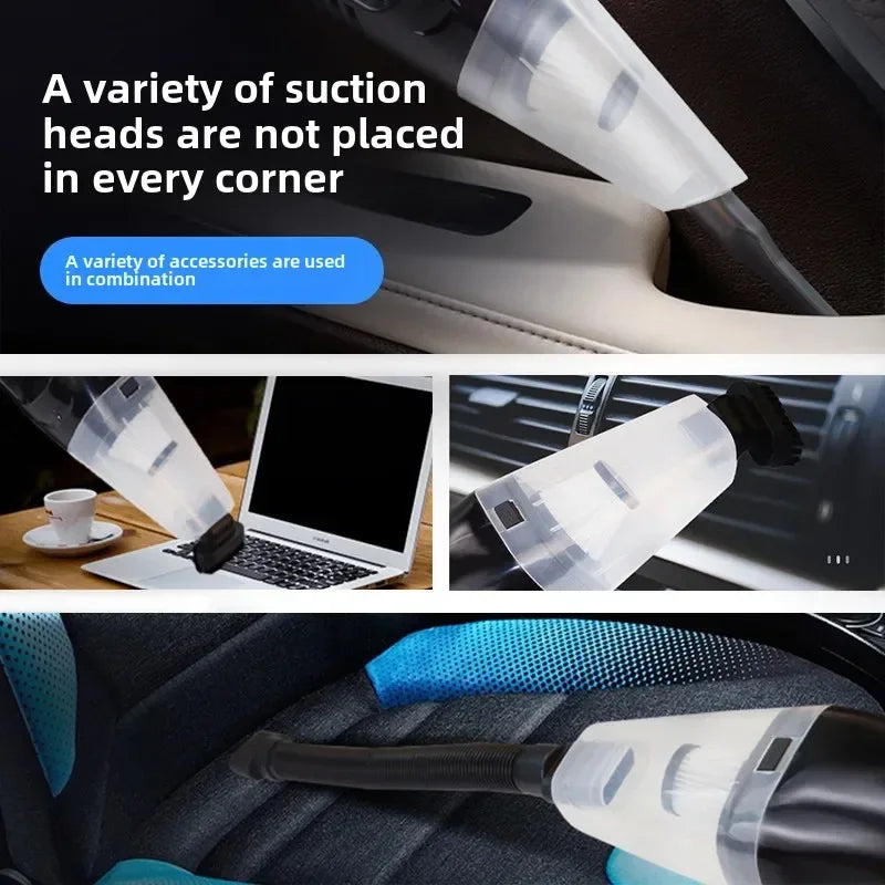 Hot-selling portable high-power motorcycle vacuum cleaner, suitable for cars and homes, handheld wet and dry vacuum cleaner