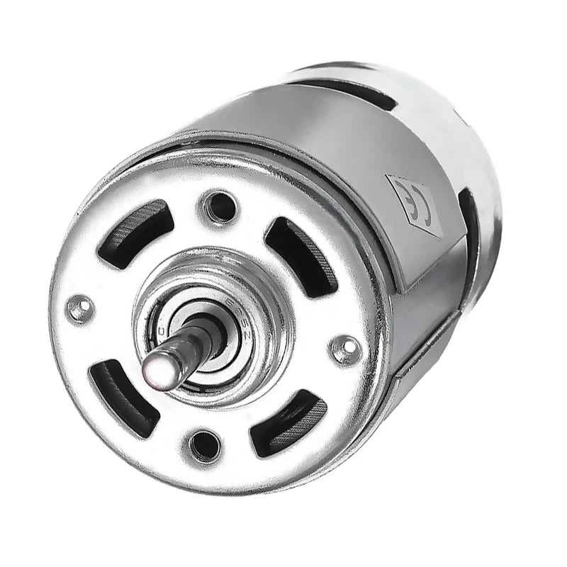 Motor de CC 775, máx. 21 000 RPM, 12 V-24 V CC, con cojinetes de bolas, gran par, alta potencia, bajo nivel de ruido, motorreductor, componentes electrónicos.