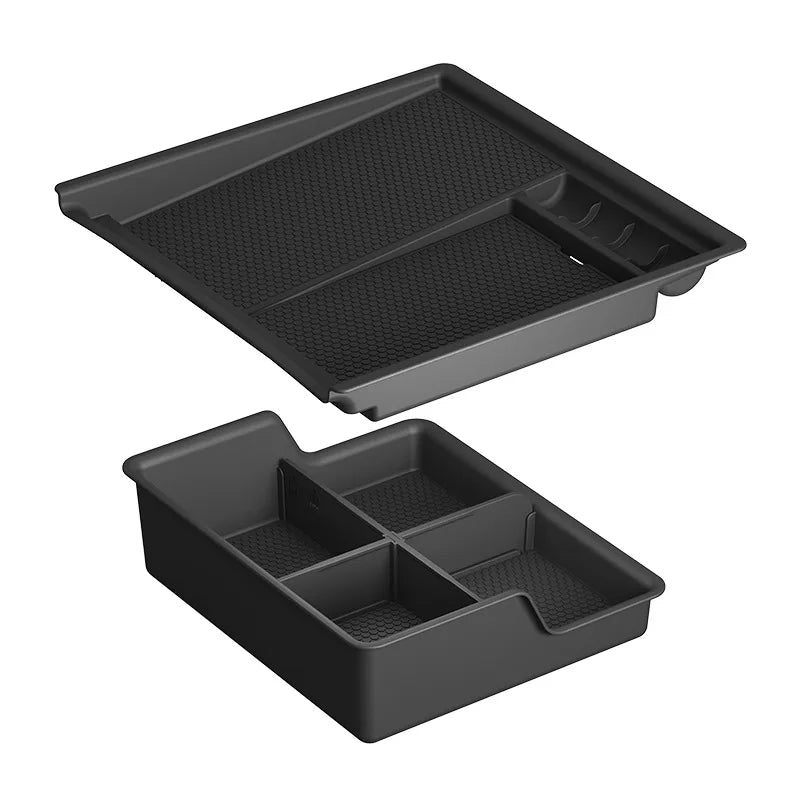 ABS Interior Organizer For Chevrolet Silverado EV 2024-2026 Centre Console Armrest Storage Box Storage Box Tray Car Accessories