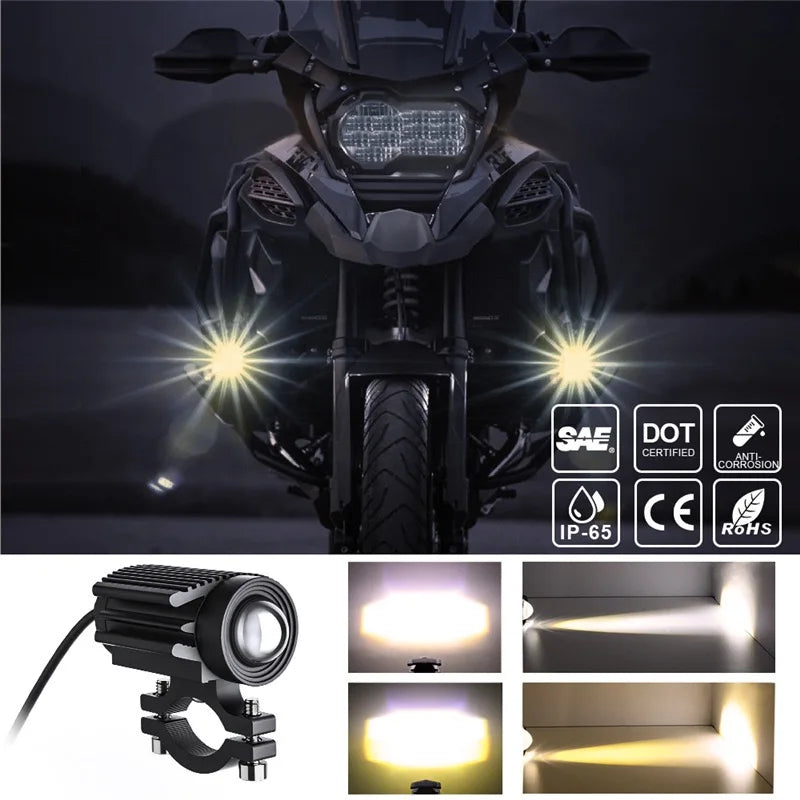 Motorcycle electric vehicle front headlights, locomotive LED 12-84V ultra bright spot lights, auxiliary road modified headlights