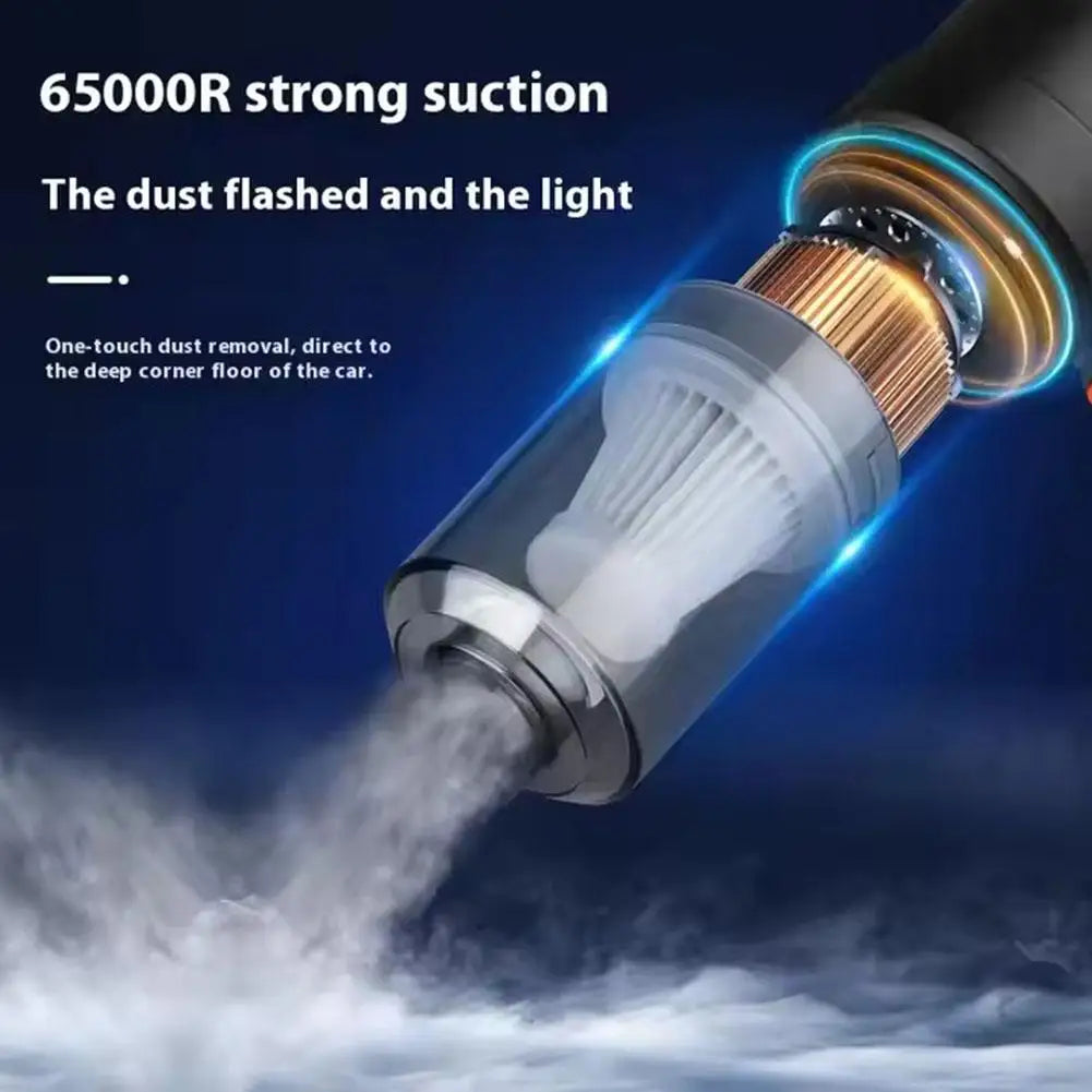 Car Vacuum Portable Cordless High-Power Wireless Car Vacuum Cleaner Handheld Compact Home And Car Vacuum With Crevice Tool