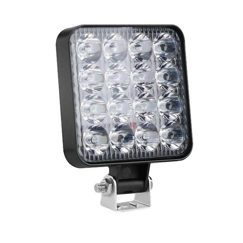 48W 16 Led 12V 24V LED Light Bar Work Light For Car Tractor Boat Truck 4X4 4WD SUV ATV Off Road Car SUV ATV Barra LED Headlights