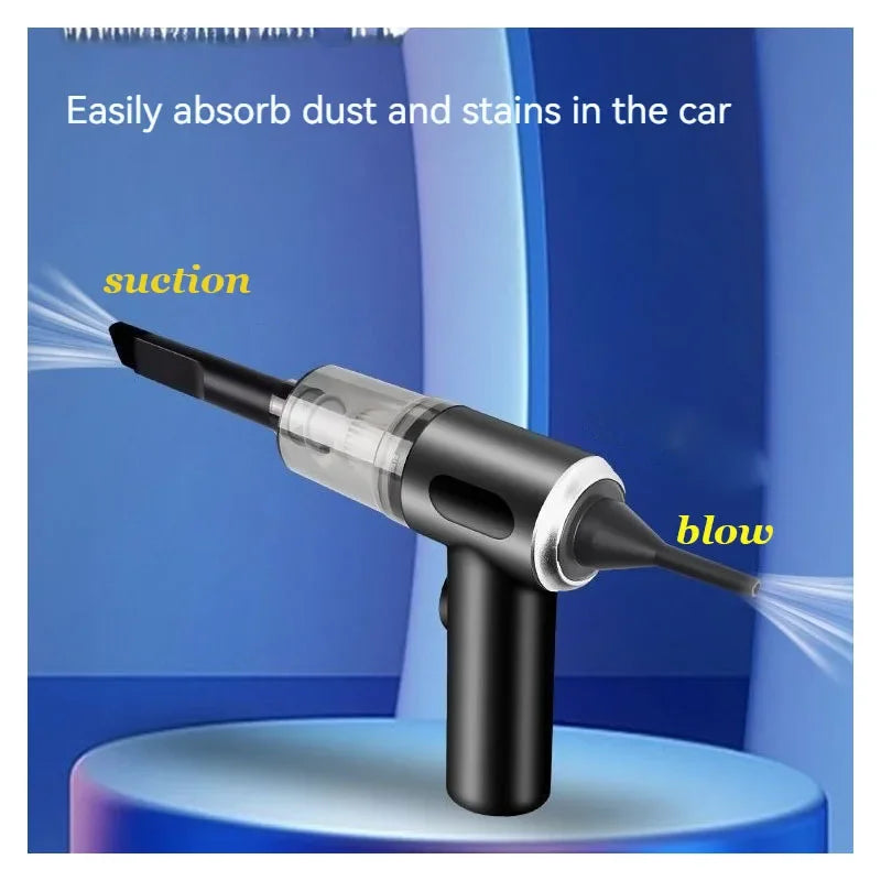 Compact Cordless Vacuum Cleaner 2000PA Powerful Suction for Car Interior