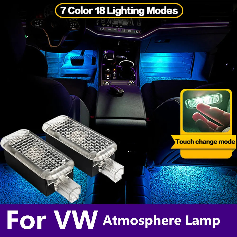 LED Car Interior Footwell Light Decoration Atmosphere Lamp Accessories For VW UP Golf 4 5 6 Passat B5 B6 B7 B8 Polo Touareg 7L