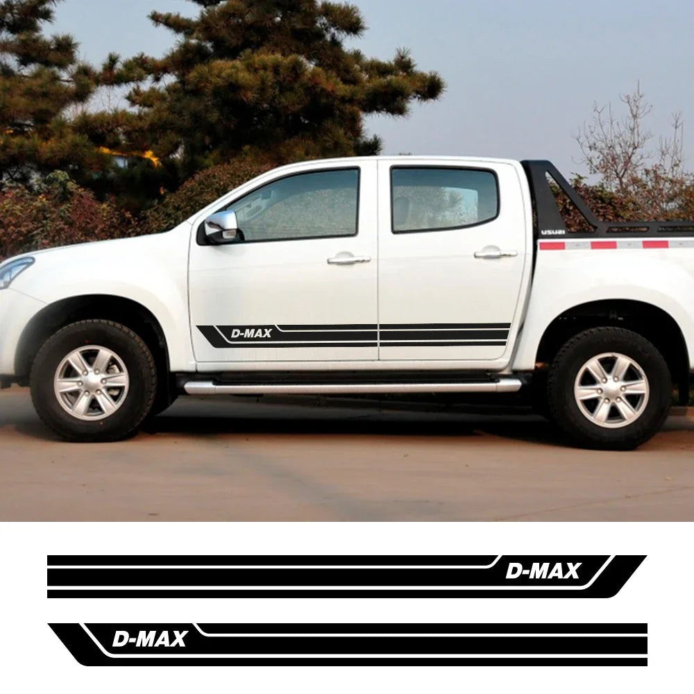 Pickup Body Side Stickers For Isuzu Dmax D Max Truck Hood Car Tailgate Decor Decals Trunk Vinyl Covers Auto Tuning Accessories