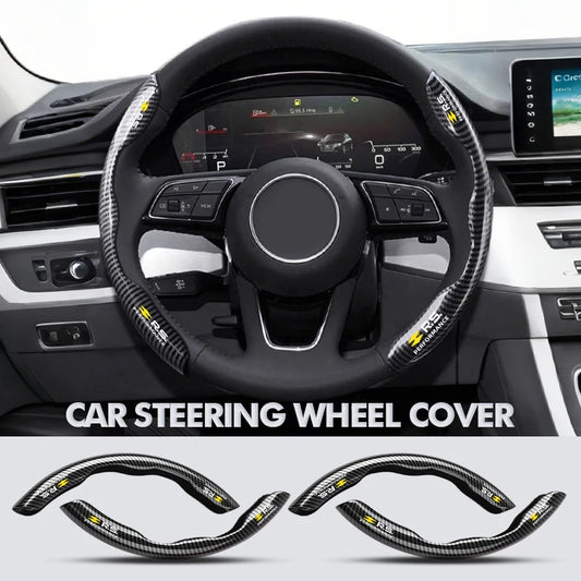 Carbon FiberCar Steering Wheel Ferrule Protective Cover For Renault RS Clio Scenic Logan Megane Koleos Sandero Safrane