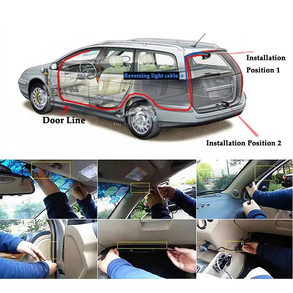 New 1080P 3-Lens Dash Cam 170° Wide Angle Full HD Car DVR Recorder G-Sensor Rear Camera for Car