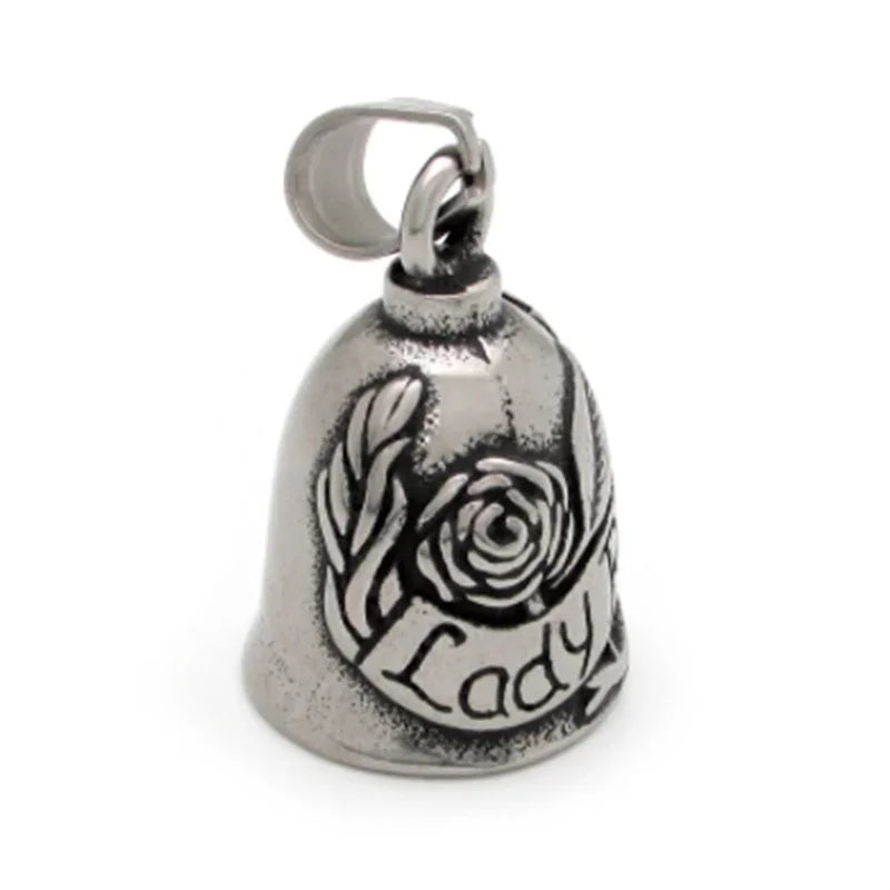 Retro Punk Domineering Skull Bell Pendant Necklace Suitable for Men Cycling Motorcycle Accessories Gift