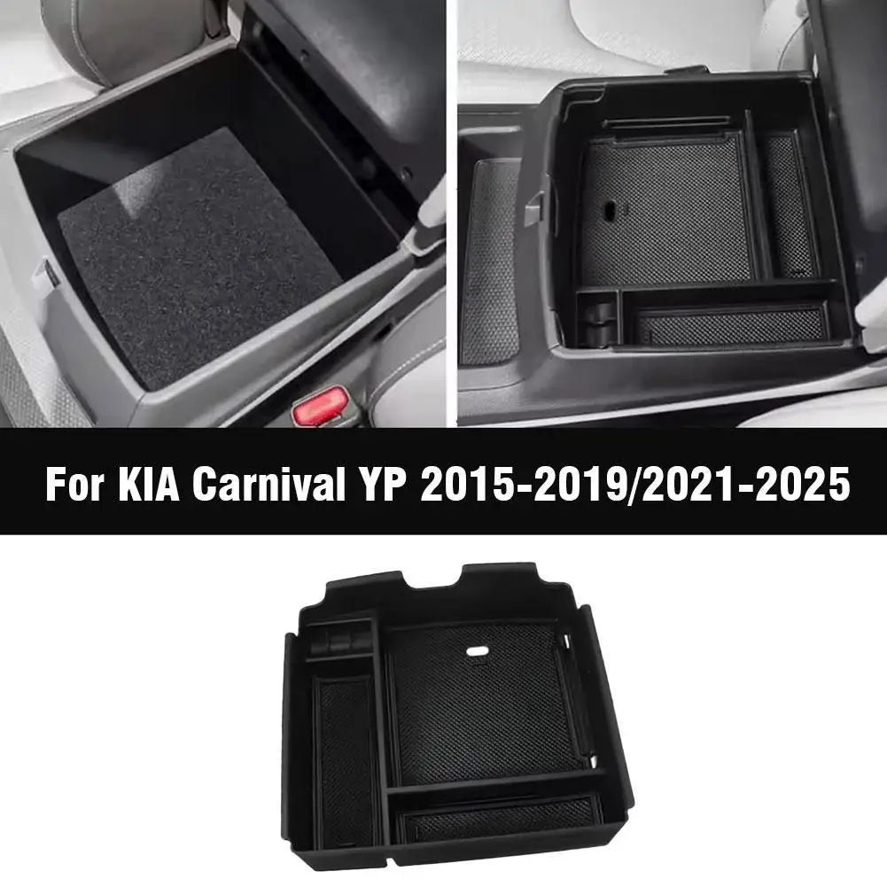 Car Armrest Storage Box For KIA Carnival YP 2015-2019 KA4 MPV 2021-2025 Organizer Tray Organizer Accessories