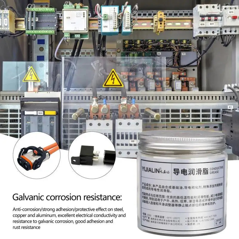 Grasa dieléctrica resistente al calor, grasa eléctrica profesional, impermeable, 8.82 oz, grasa automotriz para electrónica, bujías y