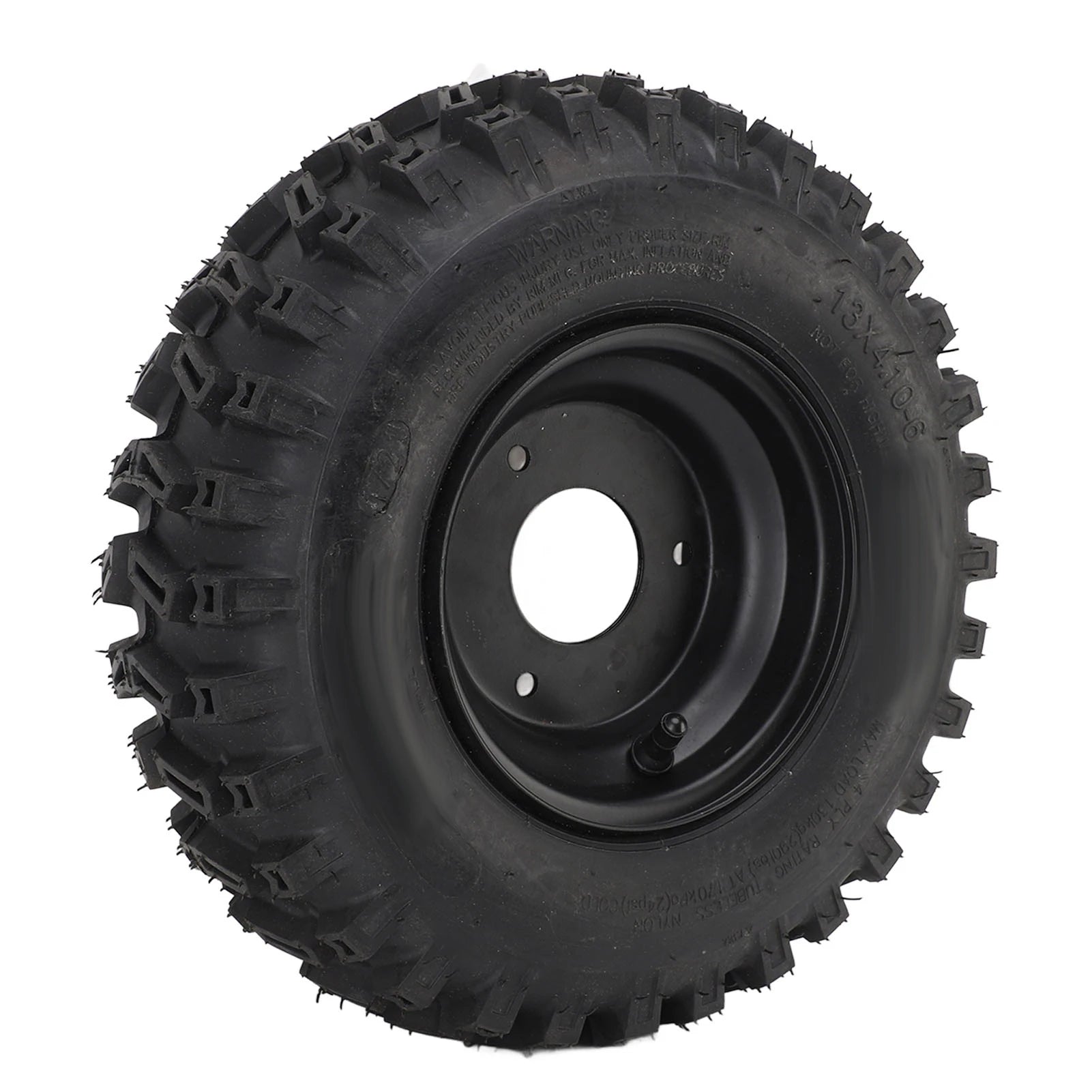 13x4.1-6 Tubeless Tire with Rim Excellent Traction 6 Inch Tubeless Tire Vacuum Improve Vehicle Handling for Go Kart  Cart