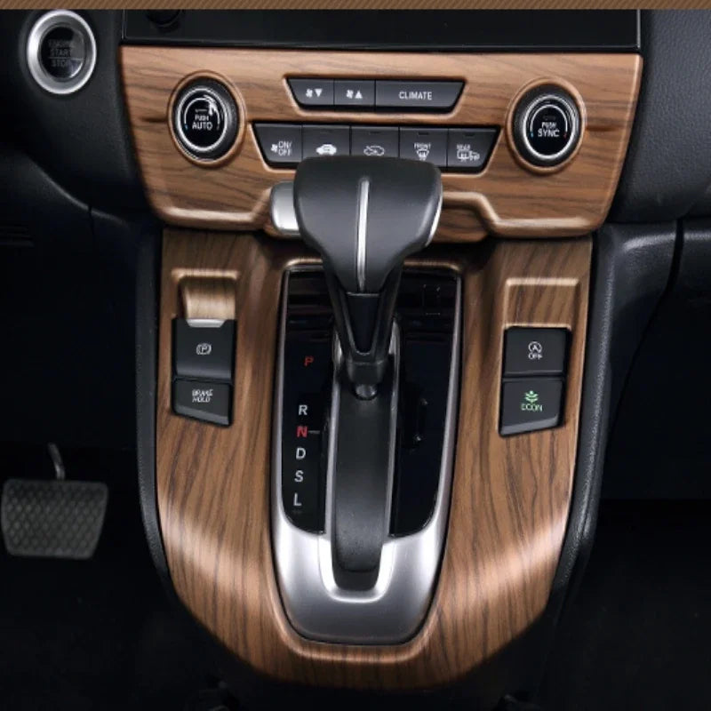 For Honda CRV CR-V 2017 2018 2019 2020 2021 2022 Peach Wood Interior Accessories Decoration Cover window switch gear panle cover