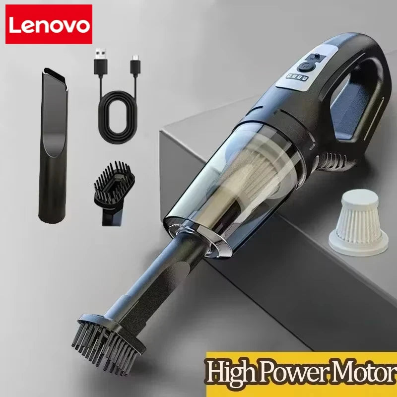 Lenovo Car Vacuum Cleaner 120W High Power USB Charge Handheld Cordless Vacuum Cleaner Strong Suction Car Home 69980000pa New