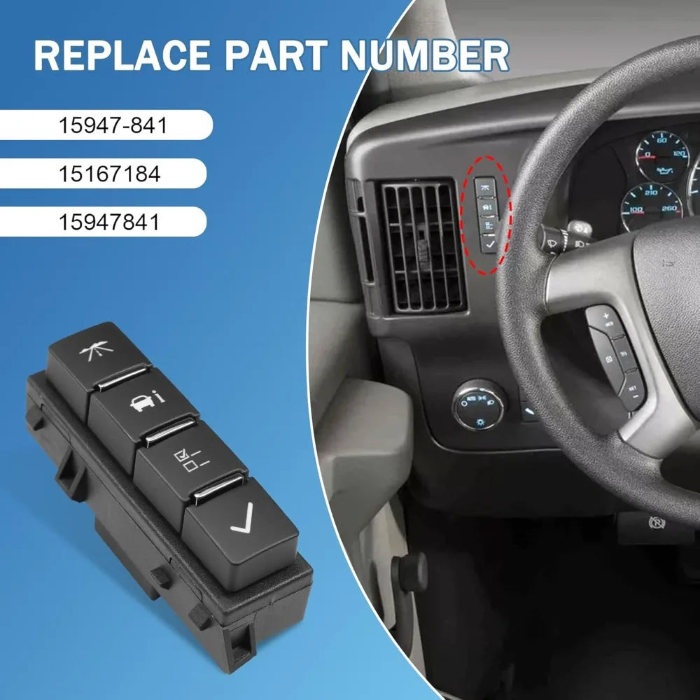 Car Accessories for Chevrolet Avalanche Express Silverado GMC Savana Yukon 2007-2013 Driver Information Center Switch Button New