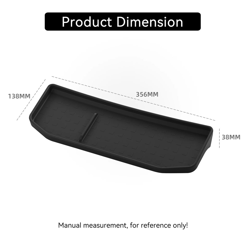 Organizer For Hyundai Santa Fe 2024 2025 Car Dashboard Storage Box Display Screen Rear Tray Organizer Accessories Tidying Black