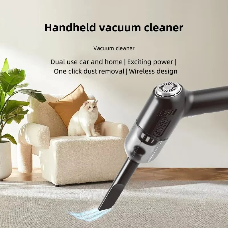 K20 Cordless Vacuum Cleaner For Car & Home, Strong Suction, One-Click Empty, Washable Filter, Rechargeable Design
