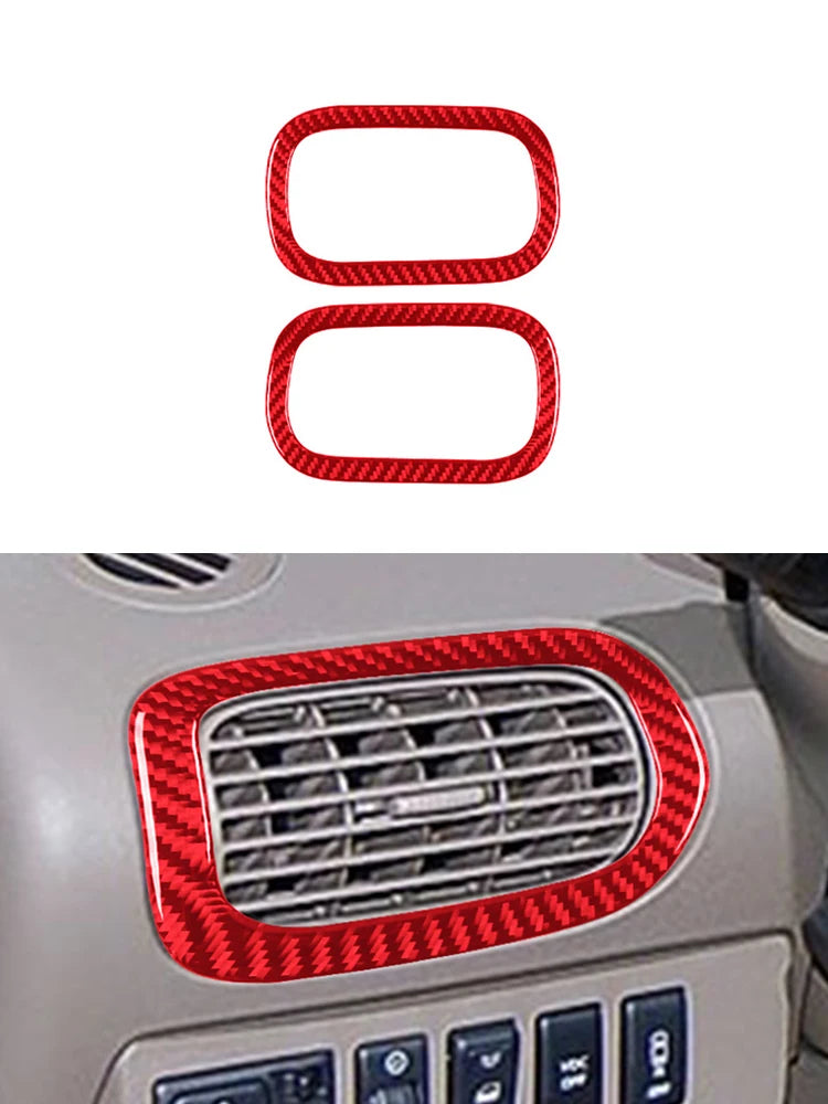 Carbon Fiber Red Sticker Car Interior Accessories For Nissan Quest 2004 2005 2006 Center Control Panel Dashboard Decorative Trim