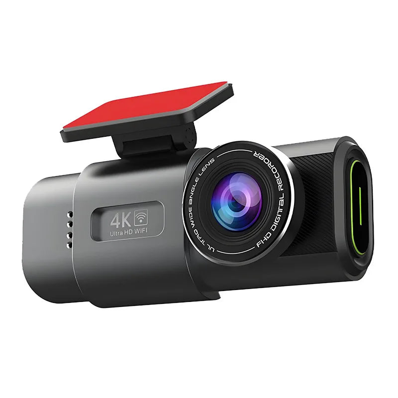 Dash Cam 4K UHD Recording Car Camera DVR Night Vision Video Recorder Built-In Wi-FiSupport GPS 24H Parking