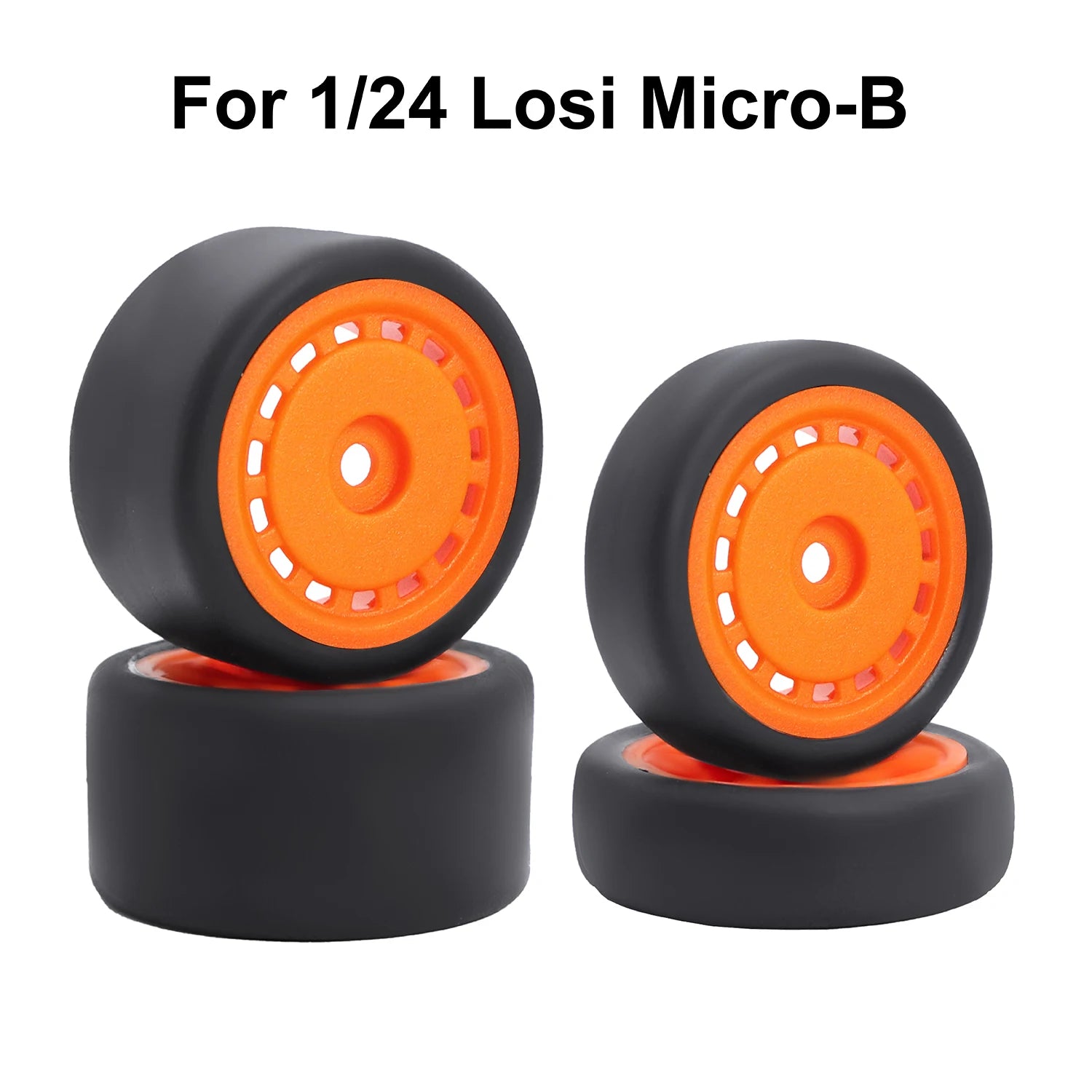 For 1/24 LOSI Micro-B On-Road Drift Racing Wheel Rims Hub with Tires Pre-mounted Pin For 1/28 Losi Micro-T WLtoys 244016