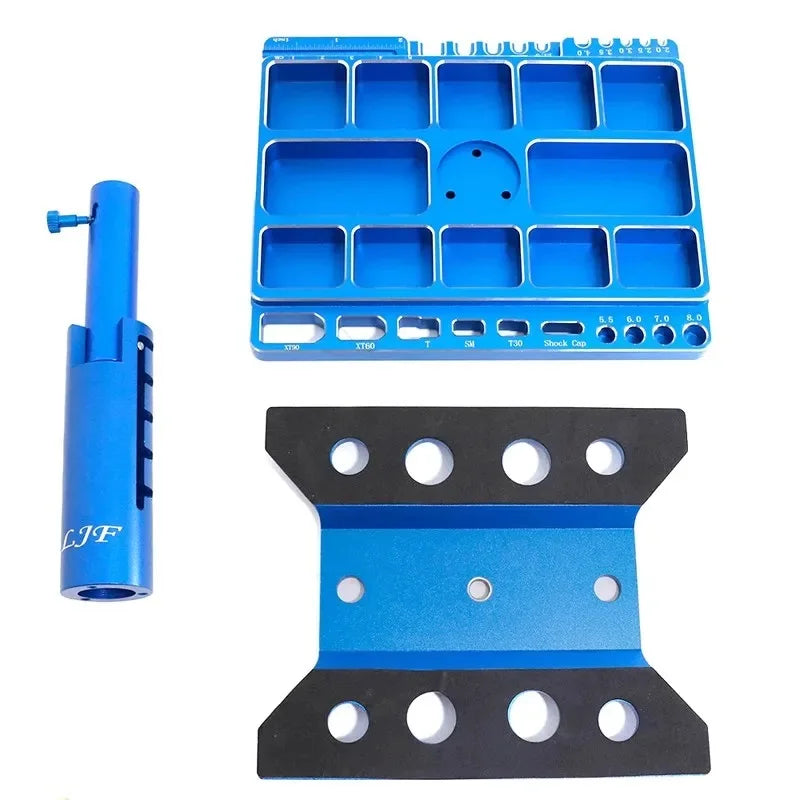 RC Cars Tool Heightening Work Stand Assembly Platform 360 Degree Rotate Repair Station for 1/10 Crawler Car Model Accessories