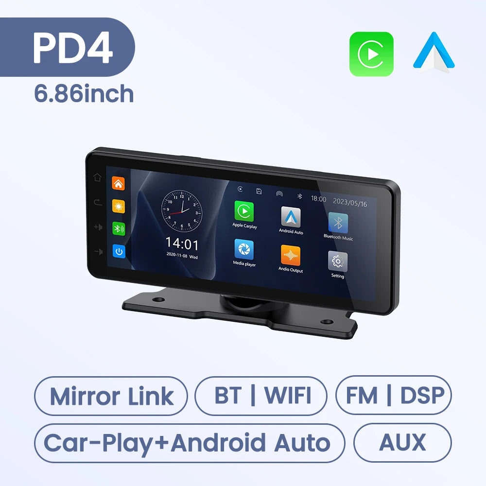 10.26/6.86inch Smart screen car intelligent systems Universal Car Raido Screen Multimedia Player Wireless Android Auto Carplay