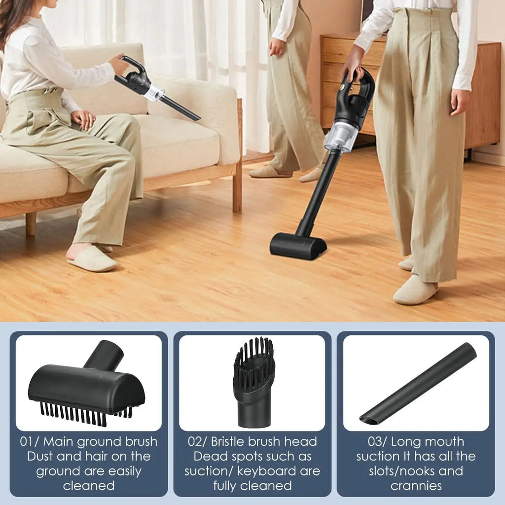 Car Vacuum Cleaner Cordless 120W Rechargeable 10KPA Handheld Vacuum Cleaner Lightweight Hand Vacuum Duster for Car/Pet/Keyboard