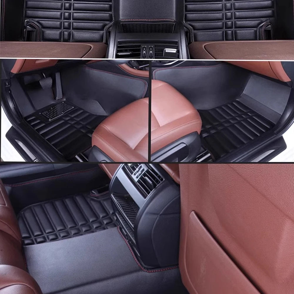 Car Leather Floor Mat for Mazda 3 Axela BP 2019~2023 2020 2021 Foot Interior Liner Waterproof Tray Carpet Pad Custom Accessories
