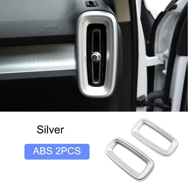 For Volvo XC40 C40 car interior decoration with ABS car accessories, carbon fiber texture, black gloss